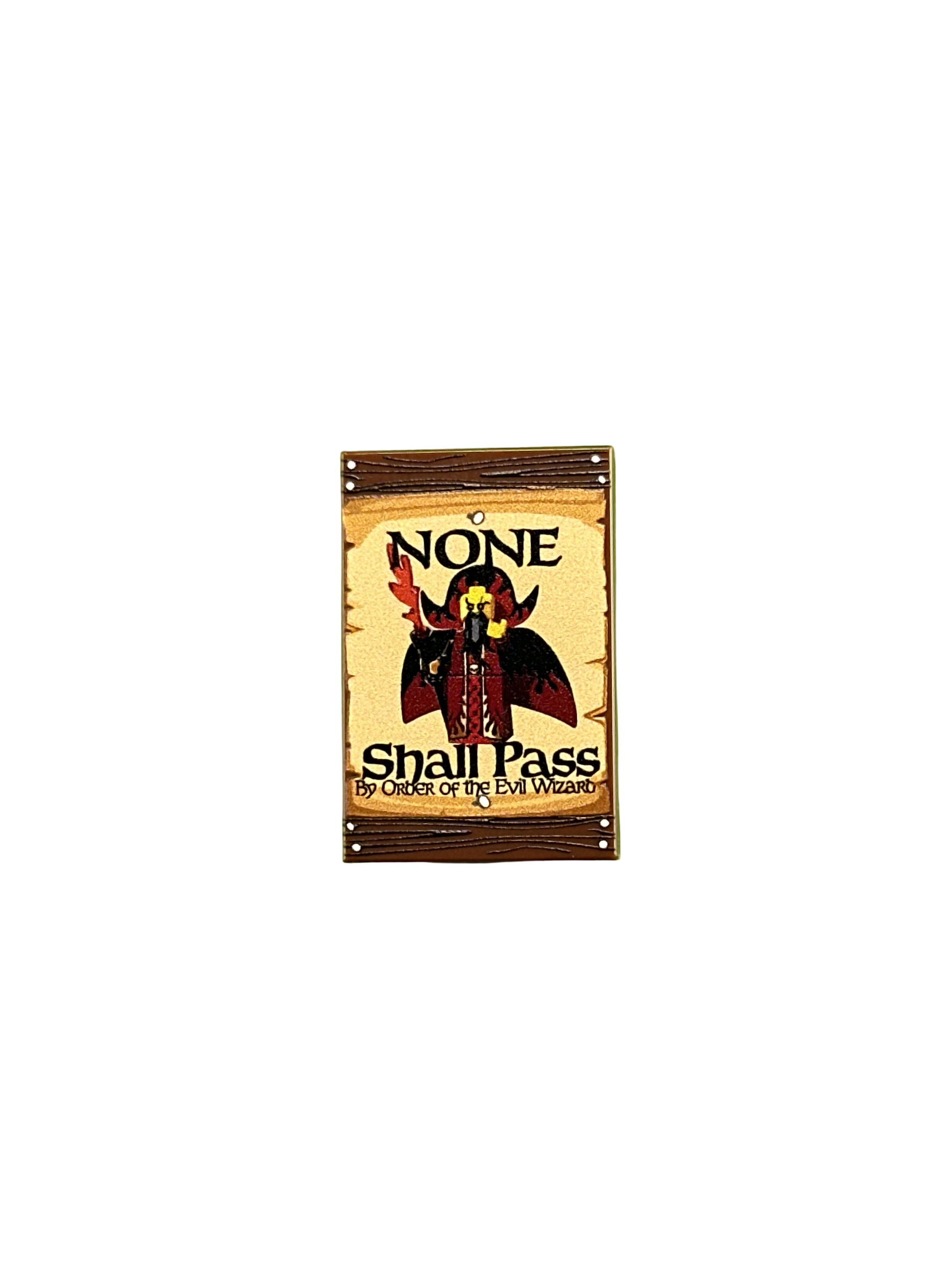 None Shall Pass Evil Wizard Poster Tile - angle 1