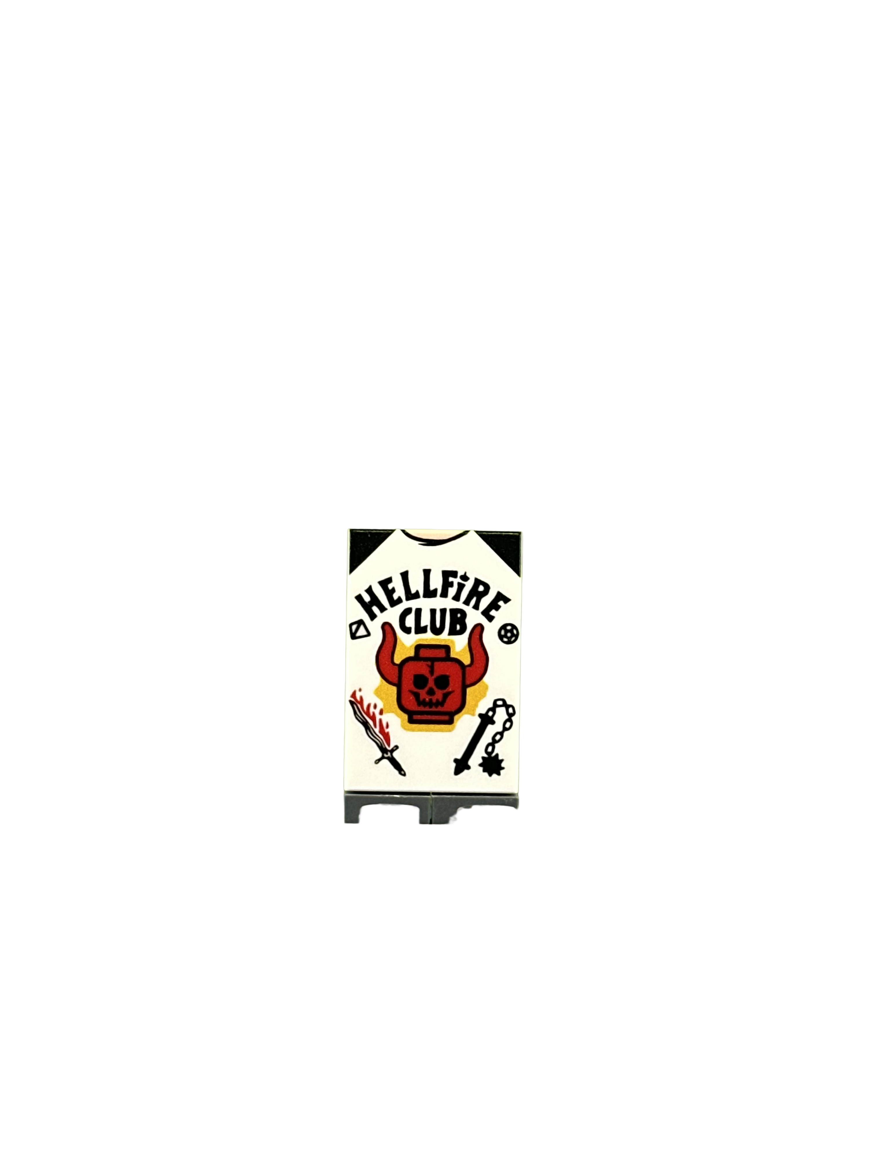 Hellfire T-shirt Tile (White) - angle 1